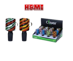 Clover Glass 14mm Bowl Assorted Display – 12ct