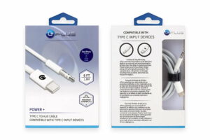uPlus 6ft Type-C to AUX White for Poratable Speakers for Samsung Galaxy LG Google Pixel